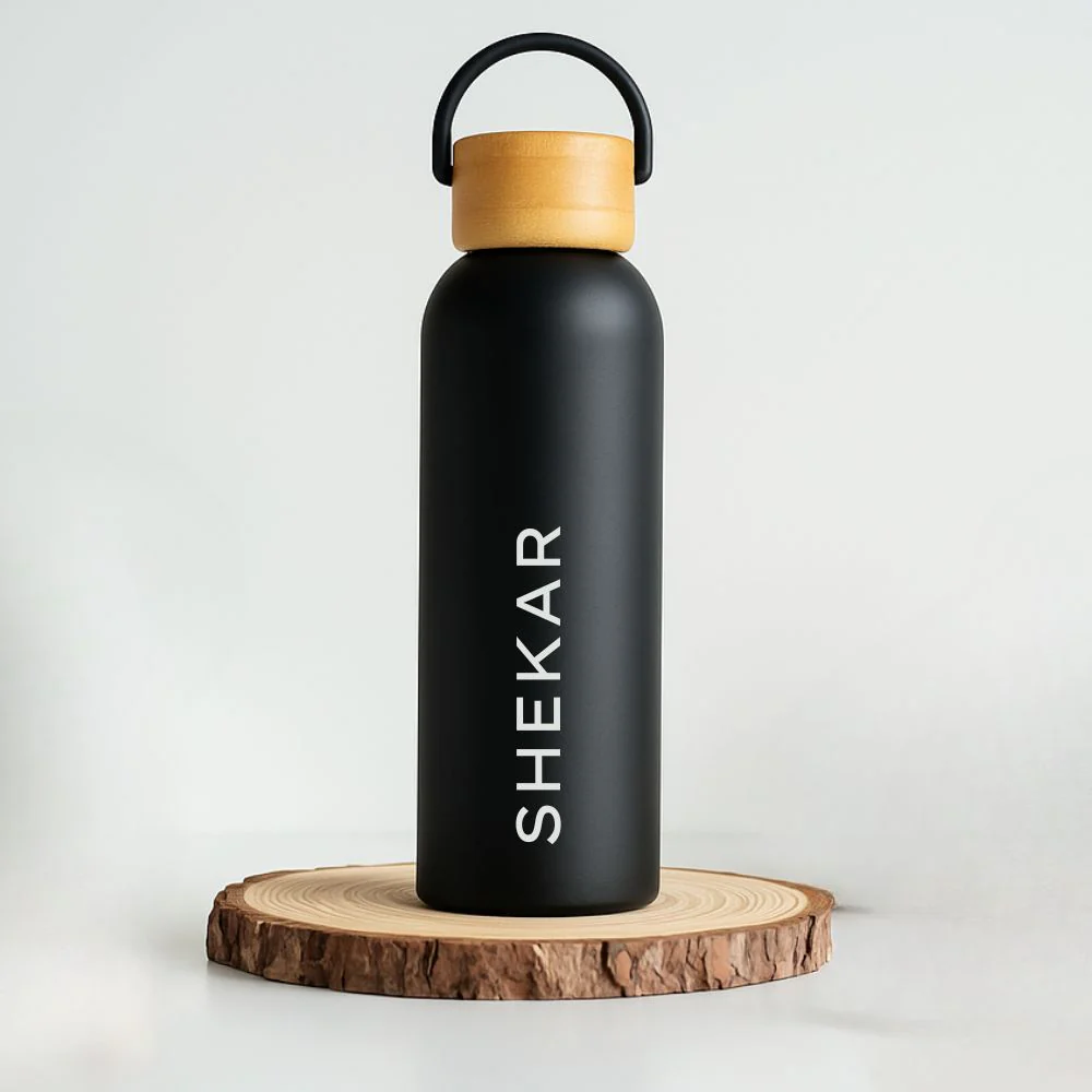 Wooden Cap Velvet Flask 500ml