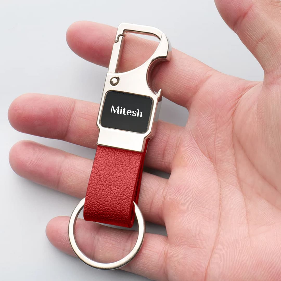 Leatherette Opener Keychain view 2