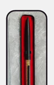Matt Black Body with Golden Diamond Top Twist Ball Pen